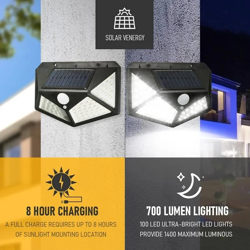 Renewable Energy Solar - 100Led Wielofunkcyjna lampa słoneczna Dekoracja ogrodu